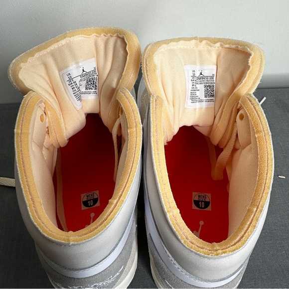 Nike - Air Jordan 1 Mid SE - Craft Inside Out - White Shoes DM9652-100 - NWOT - Picture 9 of 11